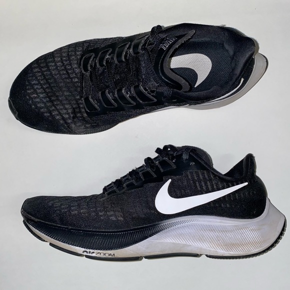 Nike Air Zoom Pegasus 37 TB Black White Running Shoes 8 CJ0677-001 - Picture 4 of 9